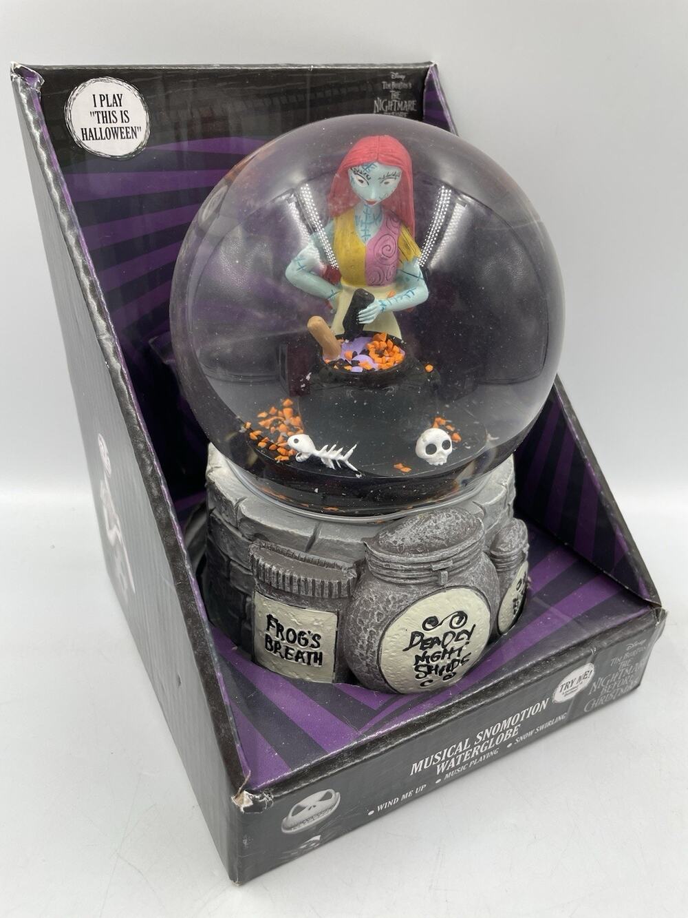 Nightmare Before Christmas Sally Musical Water Globe This Is Halloween Disney - Picture 1 of 10